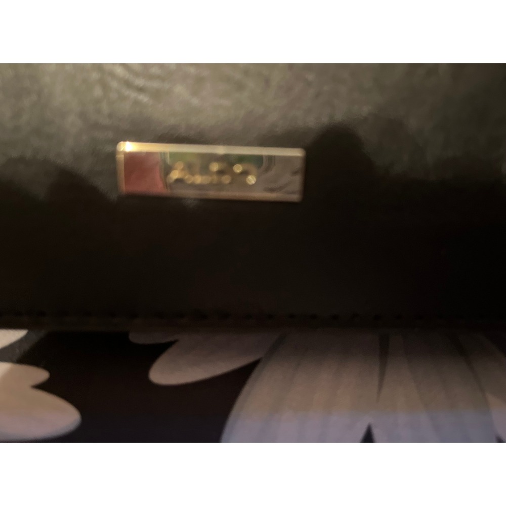 ALDO Black Quilted Handbag Embellished Gold Chain Charms Lipstick Lips Heels - Picture 4 of 9
